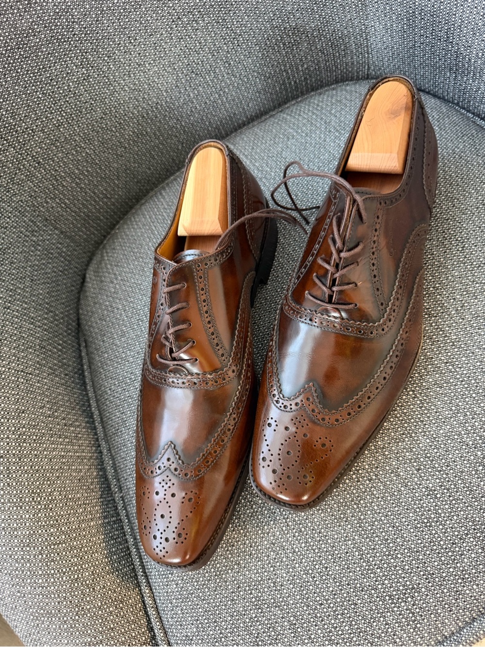 Gant Brown Leather Brogue Derby Shoes